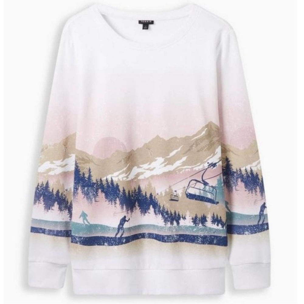 TORRID ski winter scene sweatshirt